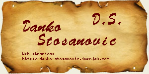 Danko Stošanović vizit kartica